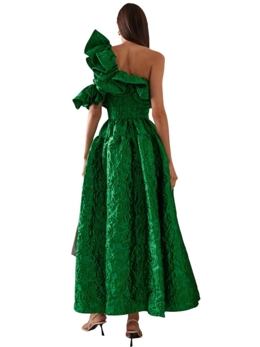 Ulla Johnson Cosima metallic jacquard gown us 10, M - Picture 3 of 16
